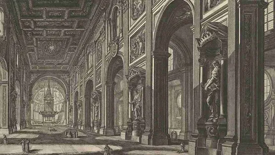 Giovanni Battista Piranesi - S. Giovanni in Laterano. Interior (detail)