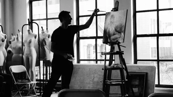 Britt Snyder - Portrait of the artist at work Britt Snyder - Portrait of the artist at work