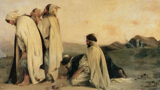 Eugene Fromentin - Arabs Praying (detail), 1867, image via theredlistcom
