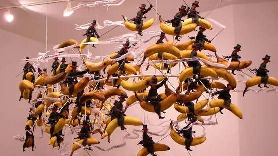 Gilles Barbier - The Banana Riders (detail), 2009, installation view