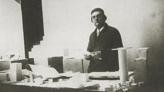 Kazimir Malevich - Photo of the artist inside his laboratory, 1932 - Image via thecharnelhouse.org