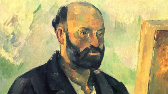 Paul Cezanne - Self-Portrait with Palette (detail) - 1890 - photo credits - Wikiart