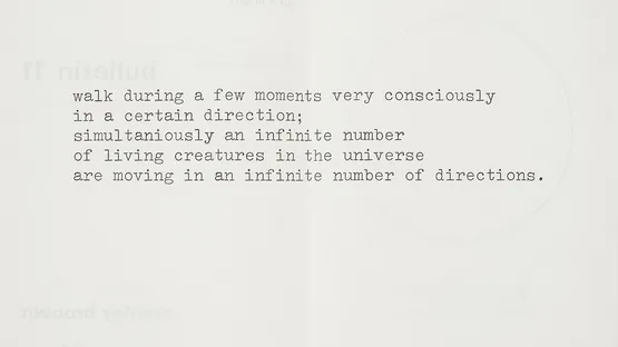 Stanley Brouwn - Art & Project Bulletin 11, 1969 - image courtesy of Accessions