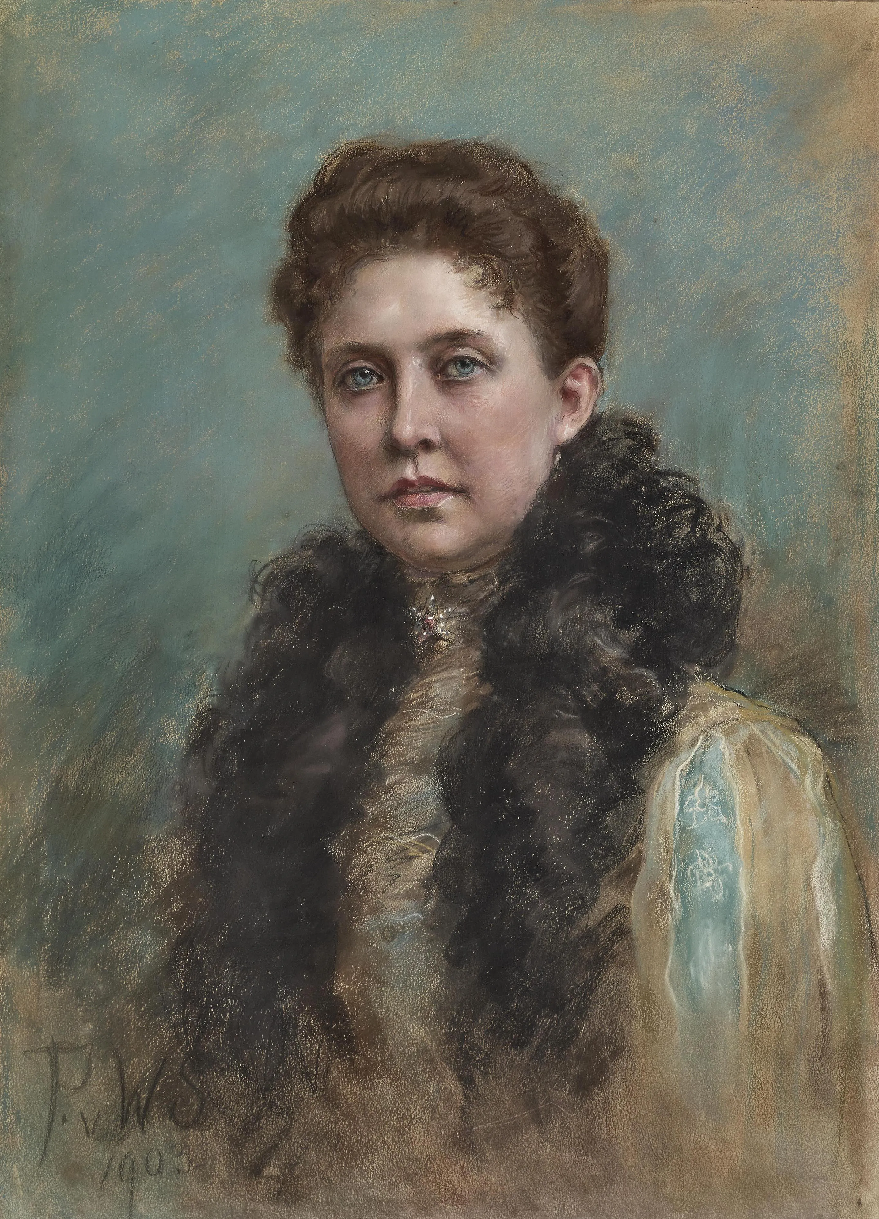 Paula Von Wachter - Portrait of Duchess Margarete Sophie of Württemberg ...