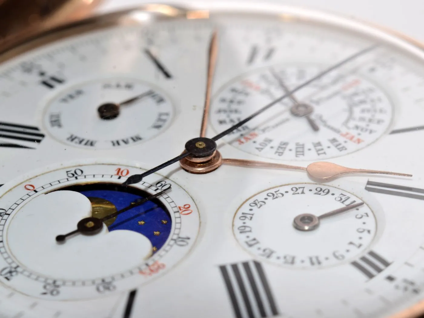 Pocket watch important and extremely heavy astronomical gold hunting