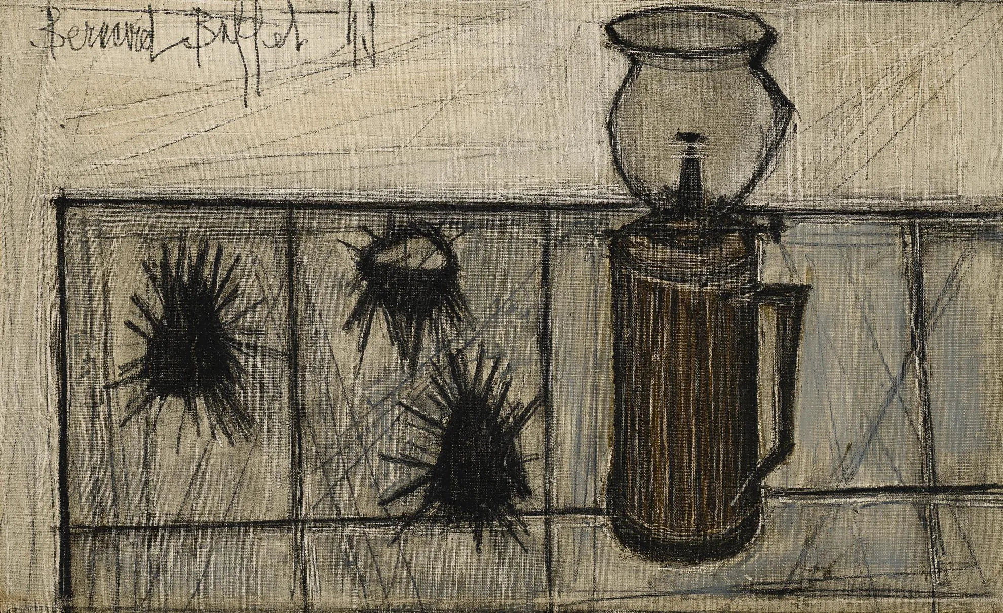 ベルナール・ビュッフェ「Nature morte a la lampe」 ベルナール・ビュッフェ「Nature morte a la lampe」