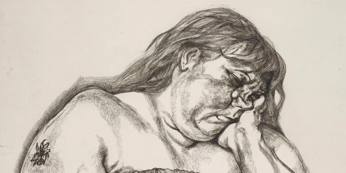 125 LUCIAN FREUD Woman with an Arm Tattoo  Prints  Multiples 16 June  2022  Auctions  Rago Auctions
