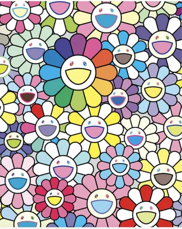 Takashi Murakami Cosmos Wallpaper (2.5 Ft Section)