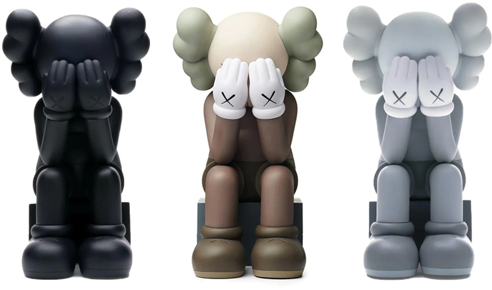 KAWS - Passing Through Open Edition Vinyl Figure Set of 3 (black