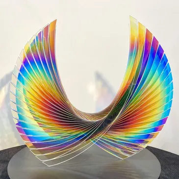 Tom Marosz, 'Blue Monk Dichroic', Fused, Cut and Polished Dichroic Glass  Sculpture (2019), Available for Sale