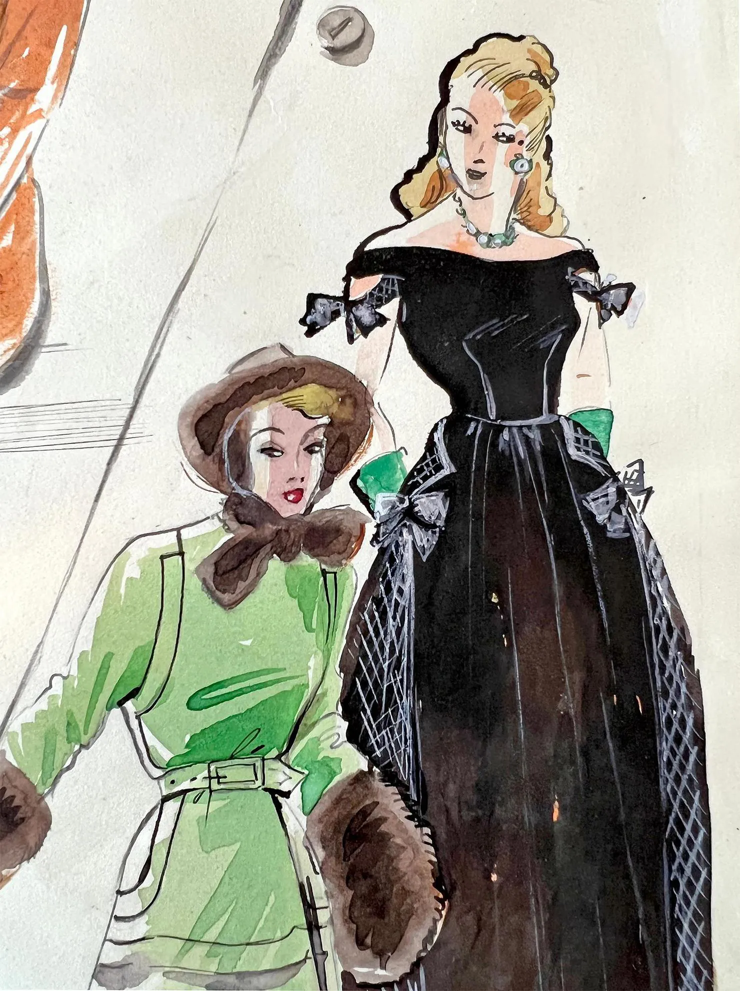 Antonio Lopez - Vogue Magazine Hi Fashion Illustration (Stephen