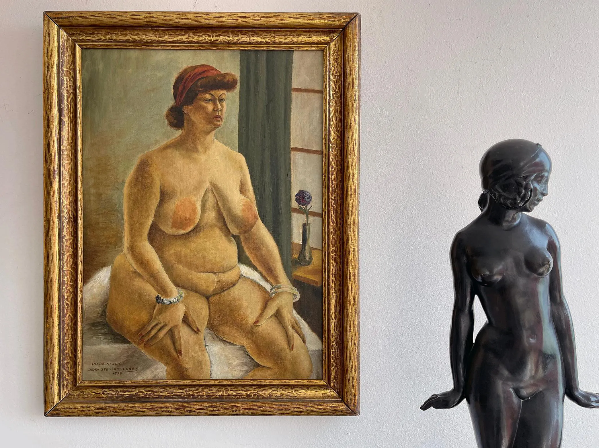 John Steuart Curry - Rubenesque nude woman . full figure Nude
