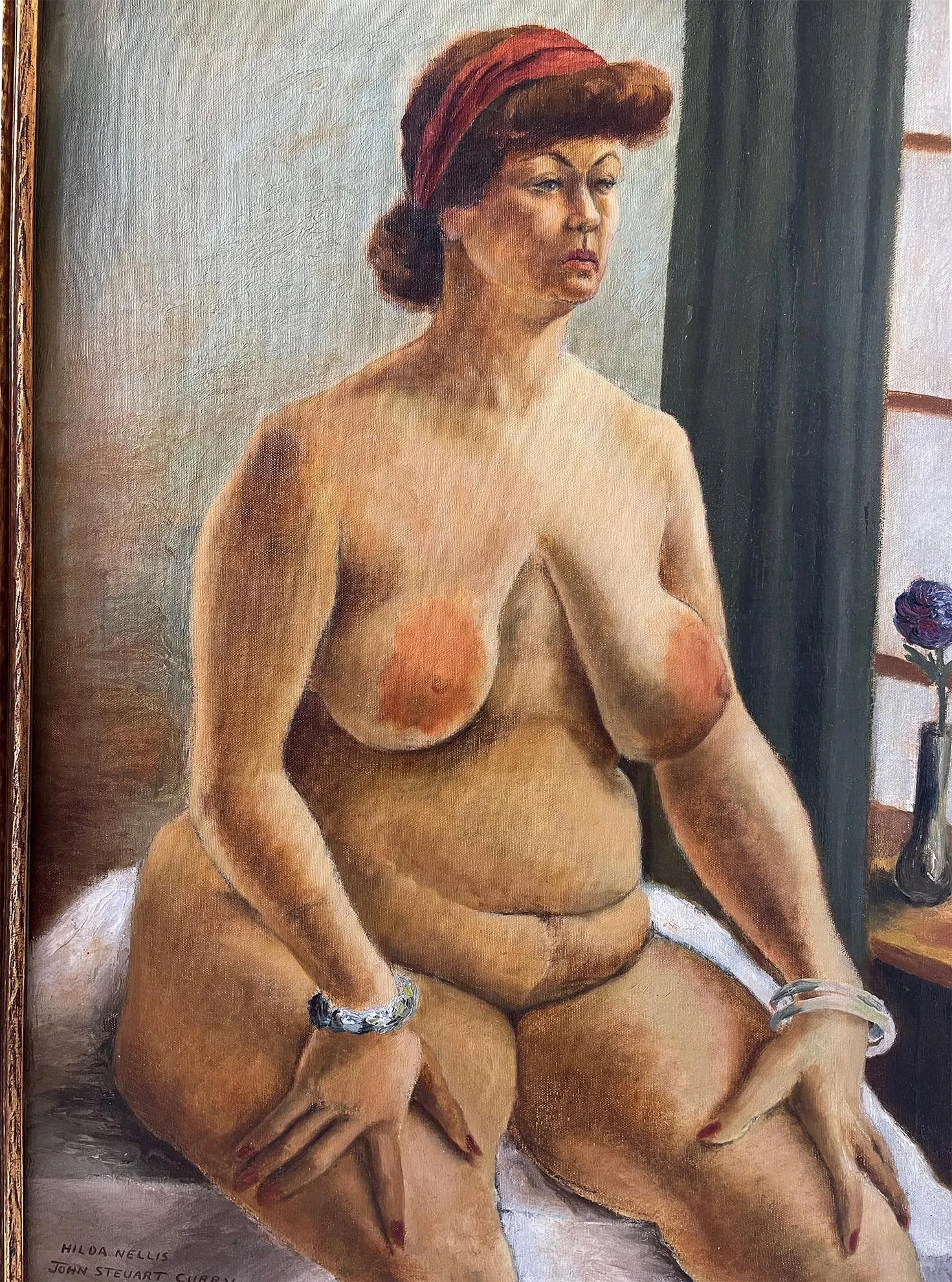 John Steuart Curry - Rubenesque nude woman . full figure Nude