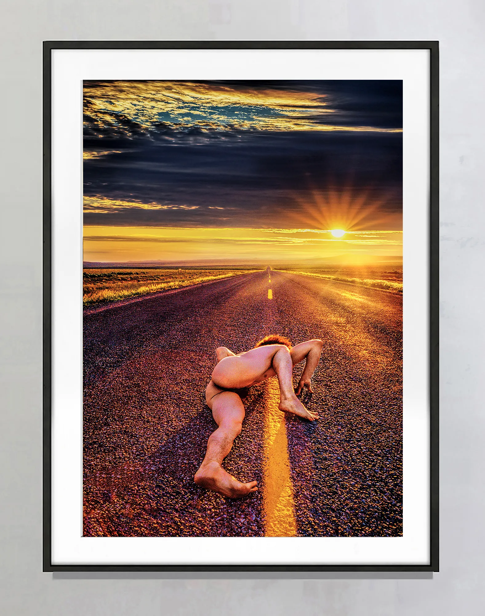 Mitchell Funk - Sexy Male Nude on Endless Road in New Mexico in a Quest for  Meaning | Widewalls