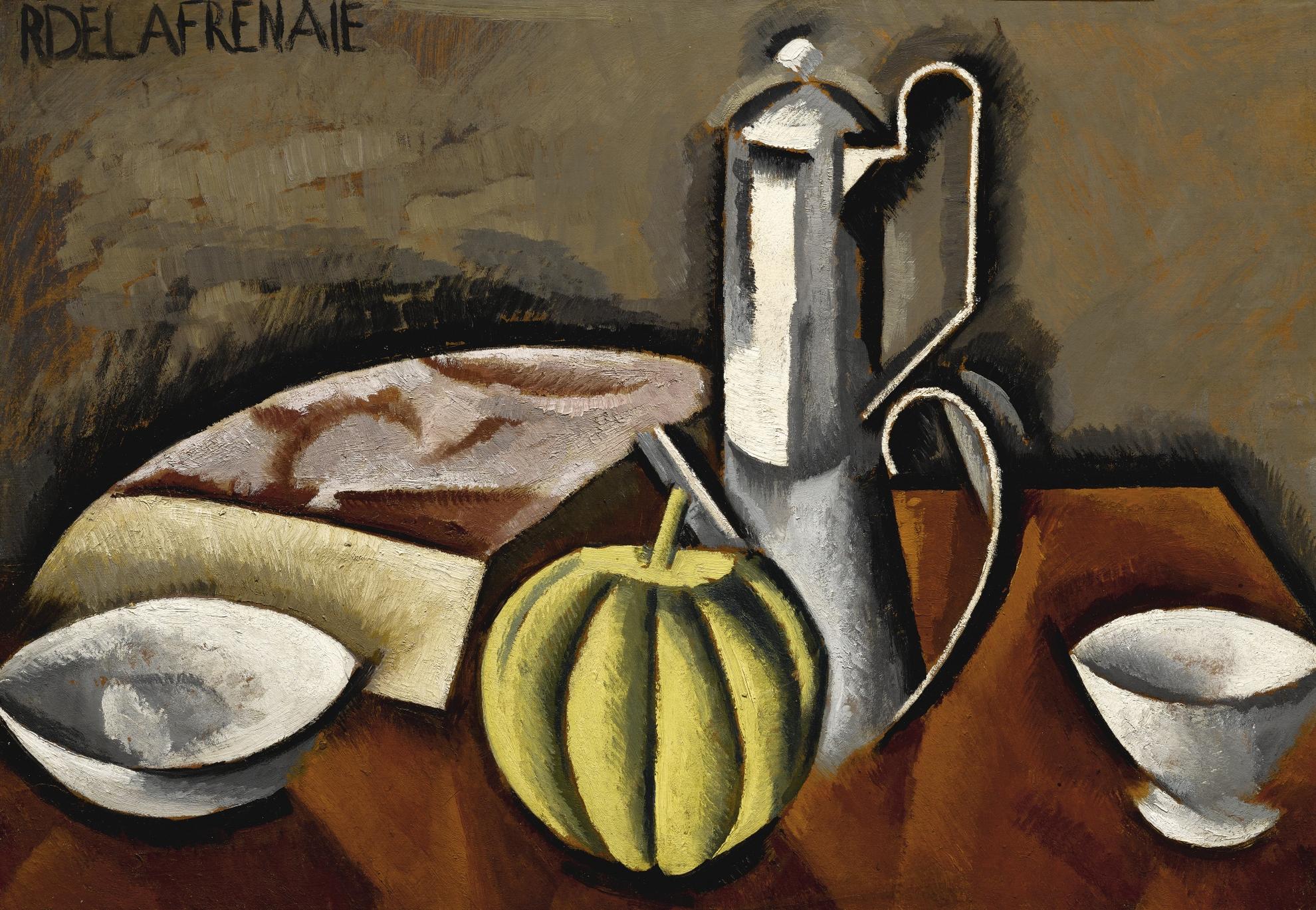 Nature Morte A La Cafetiere Et Au Melon 