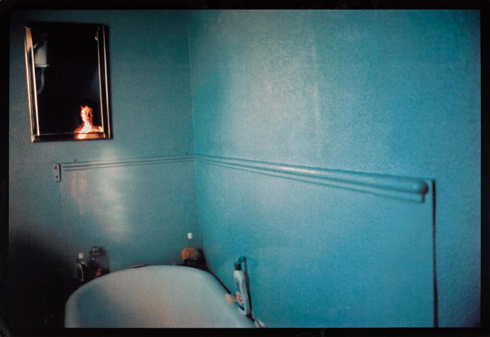 Self Portrait In Blue Bathroom London 1980 Widewalls 0772