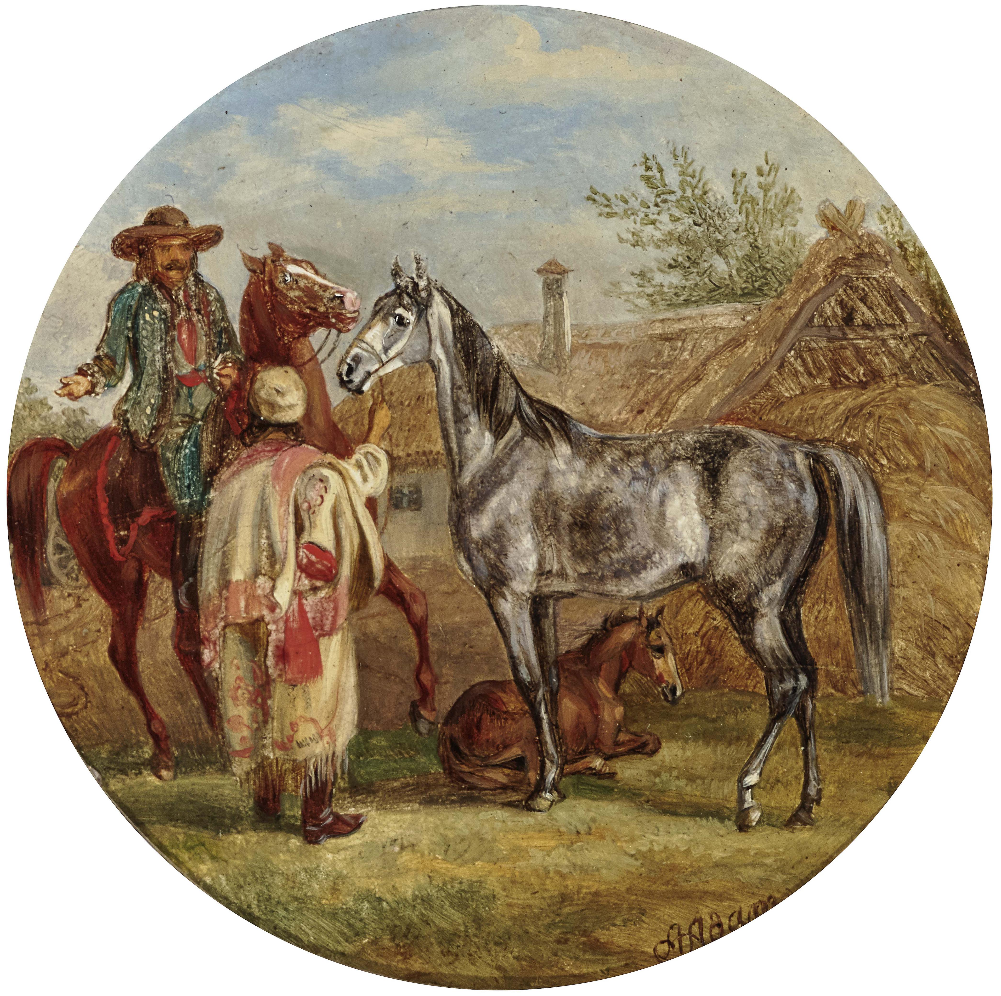 Albrecht Adam Horse Trade In Wallachia Widewalls