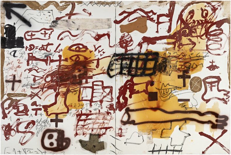 Antoni Tàpies - Hieroglyphics, 1985