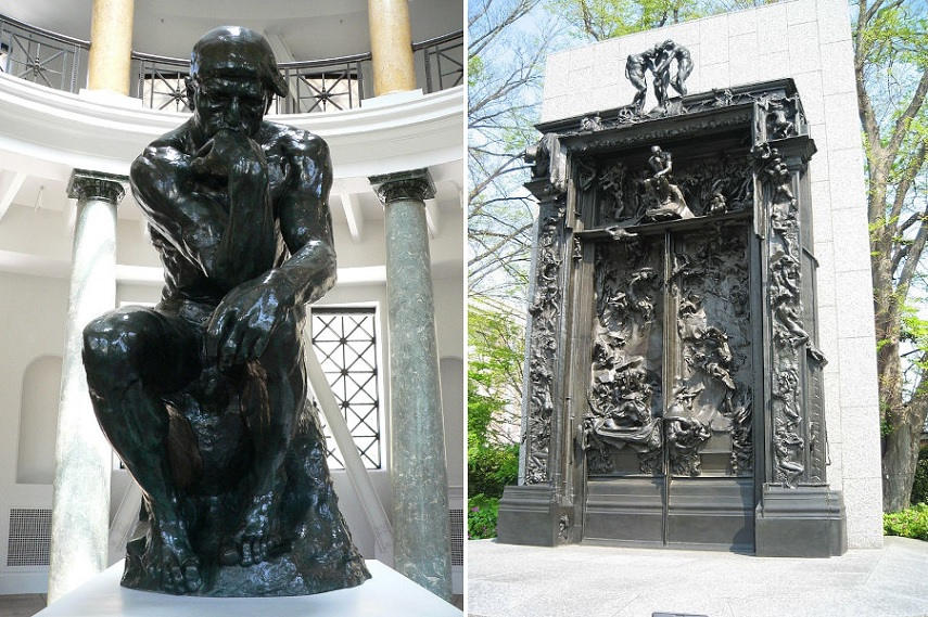 French artist Auguste Rodin Thinker, 1880 /French artist Auguste Rodin - The Gates of Hell, 1880-1917
