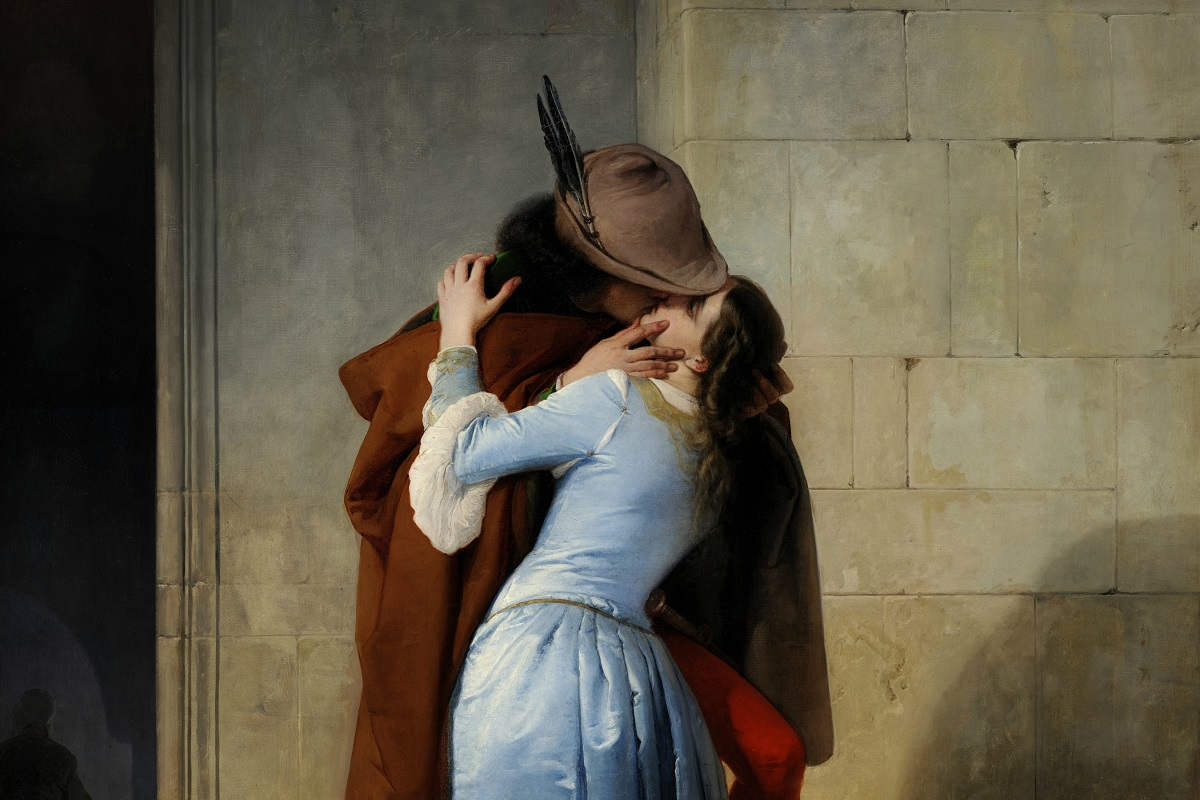paintings of women and men in love