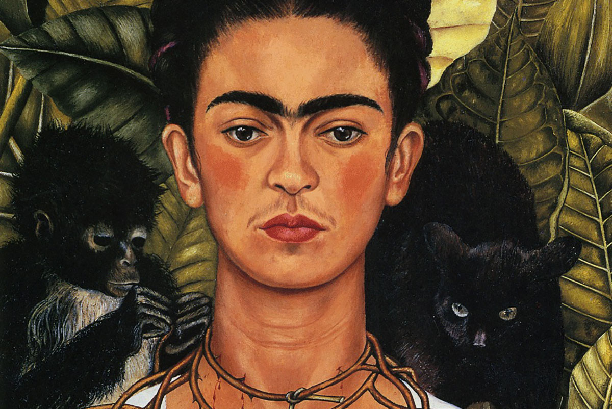 Frida Kahlo Self Portrait With Thorn Necklace And Hummingbird 1940 1 