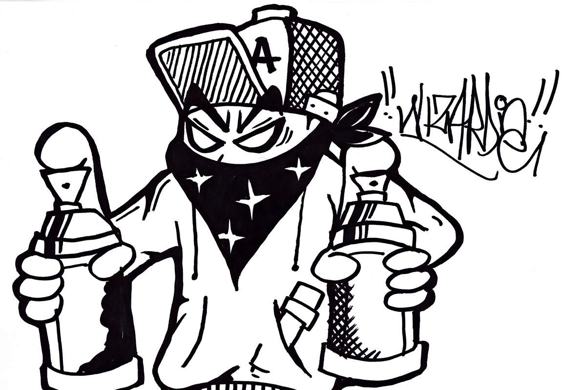 how to draw graffiti spray cans