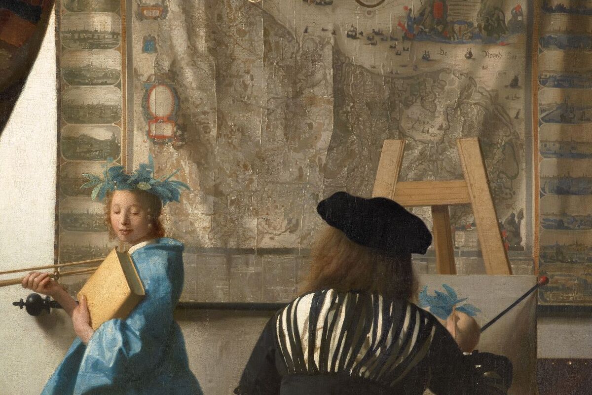 Johannes Vermeer    The Art Of Painting Detail Ca. 1666 68 
