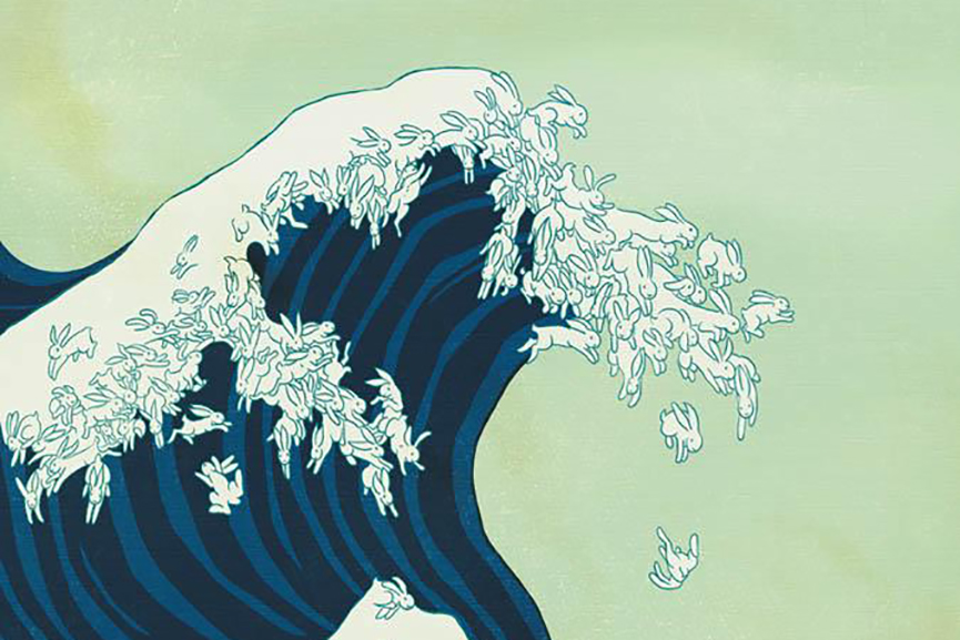 japanese woodblock prints wave