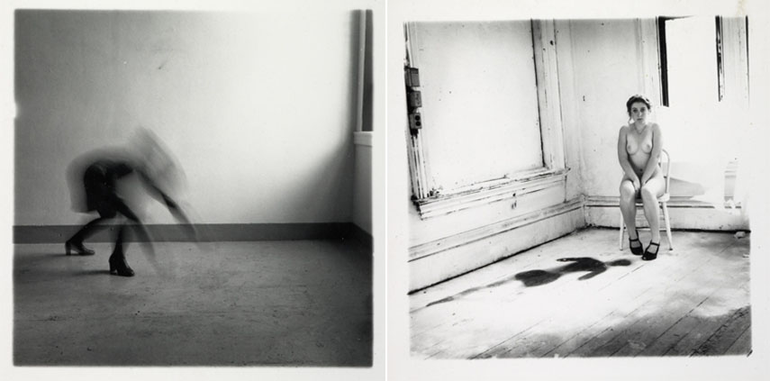 Left: Francesca Woodman portrait - Space, Providence, Rhode Island, 1975-1978 Right Francesca Woodman portrait - Providence, Rhode Island, 1976