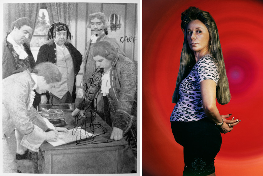 Left Mike Kelley - Reconstructed History Right Cindy Sherman - Untitled