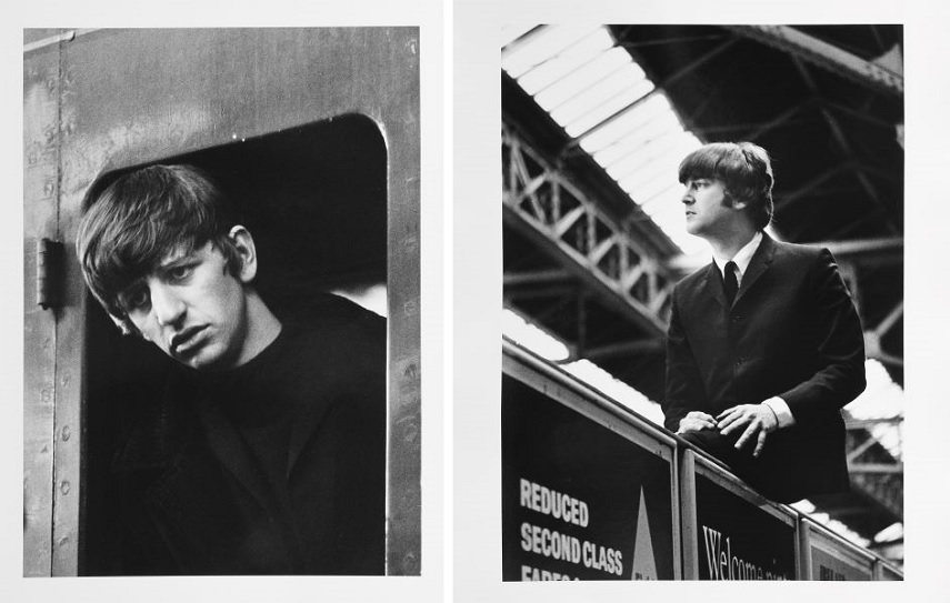 Lord Christopher Thynne - Ringo Starr on a train at Marylebone Station, Lord Christopher Thynne - John Lennon sitting on an advertising hoarding at Marylebone Station II