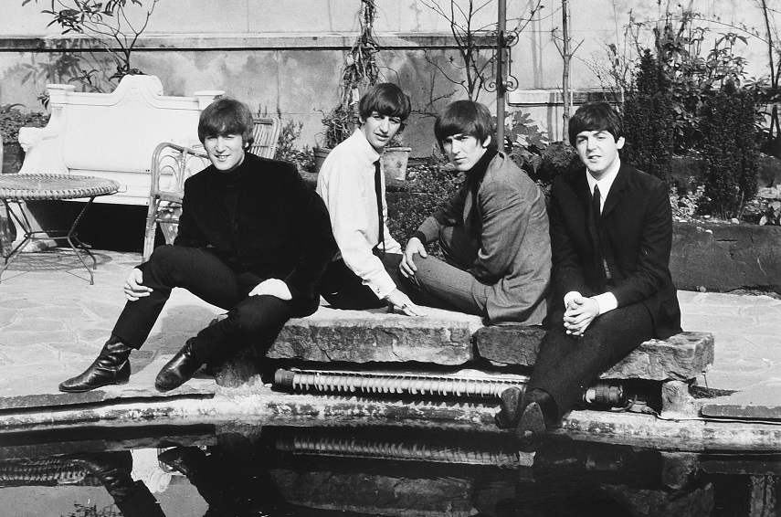 Lord Christopher Thynne - The Beatles in the walled garden of Les Ambassadeurs Club, Mayfair II