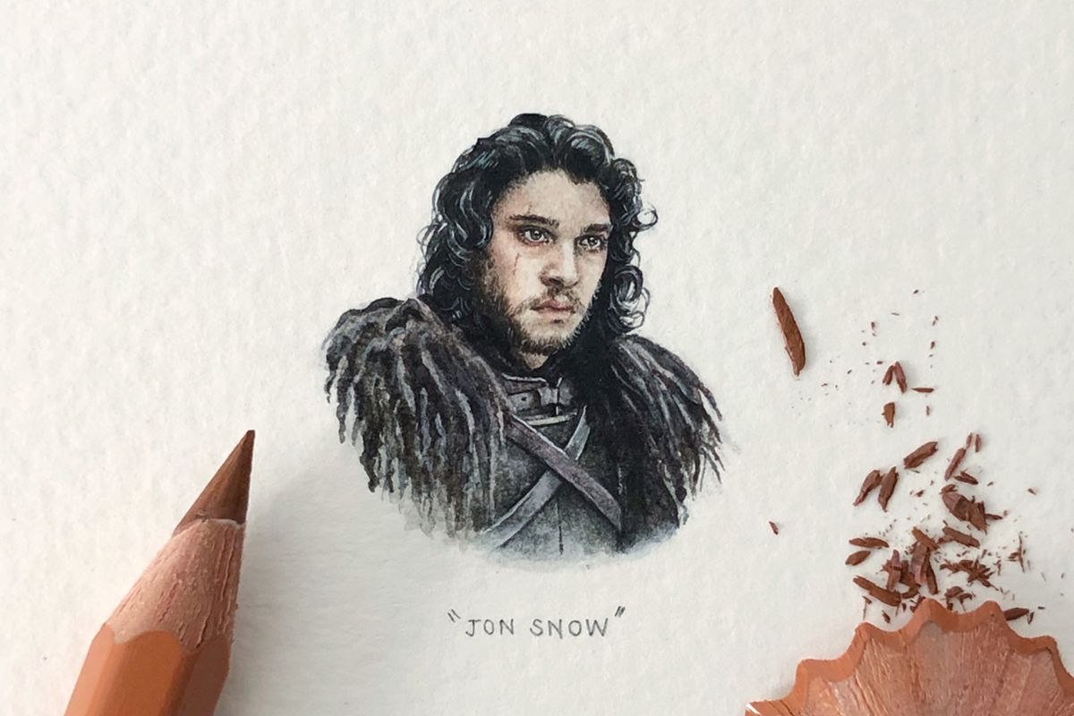 Print Pencil Drawing Game of Thrones Jon Snow, Sizes 8 X 12 to Poster - Etsy