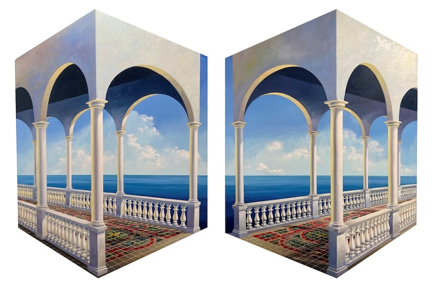 Abstract Trompe L'oeil – Architectural Foundation of Santa Barbara