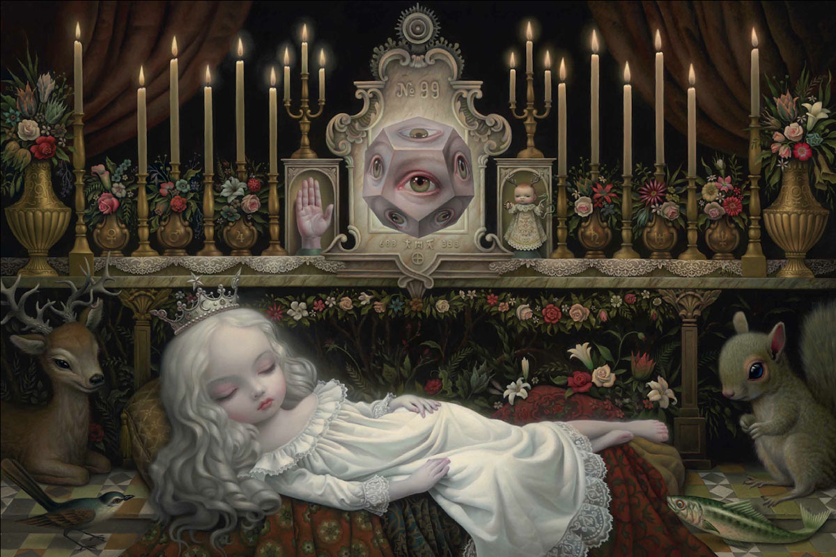 example of Lowbrow by Mark Ryden - Awakening the moon, 2010