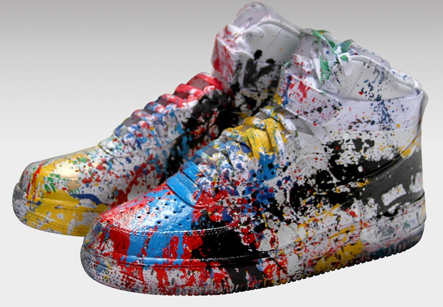 spray paint nike air force ones