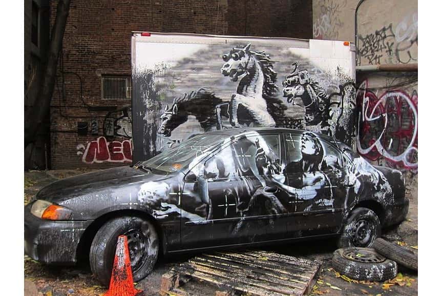 Banksy street art, New York City