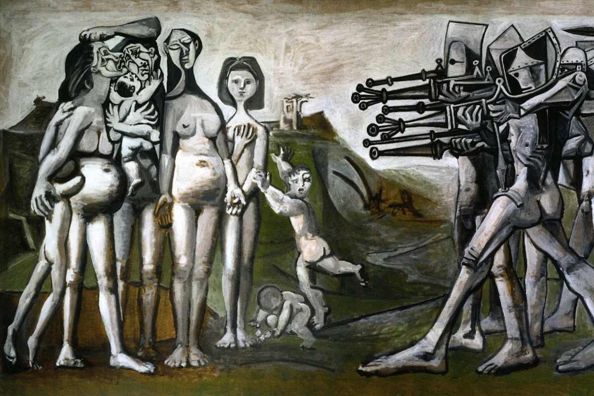 Pablo Picasso - Massacre In Korea, 1951, detail via thecahokian