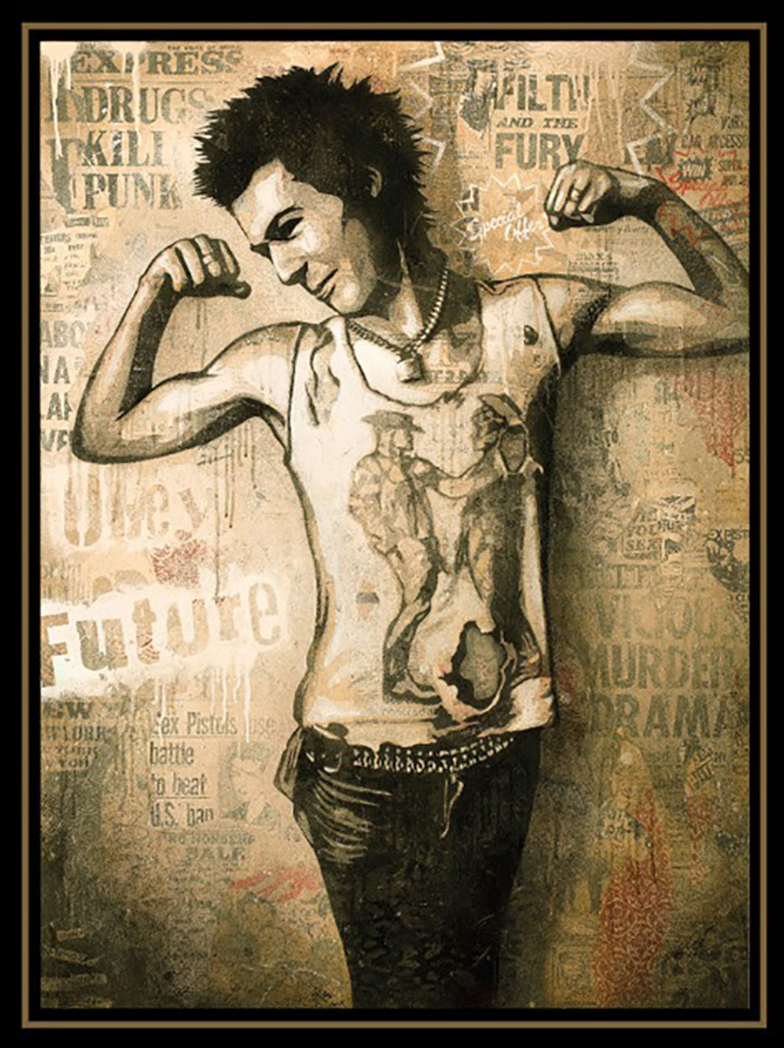Sid Vicious brought back to life by Shepard Fairey and Dennis 