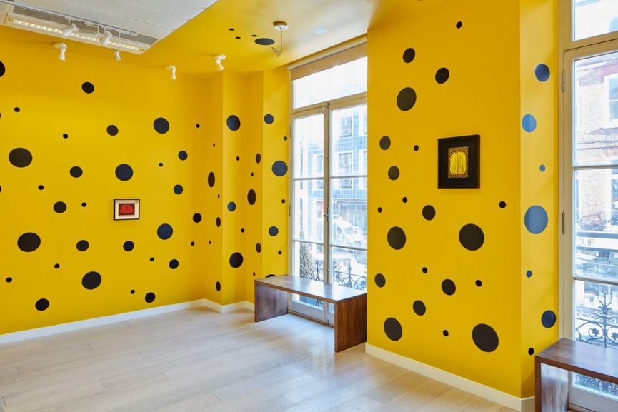 Yayoi Kusama Pumpkin Yellow, Japanese Modern Wall Art, Art Decor