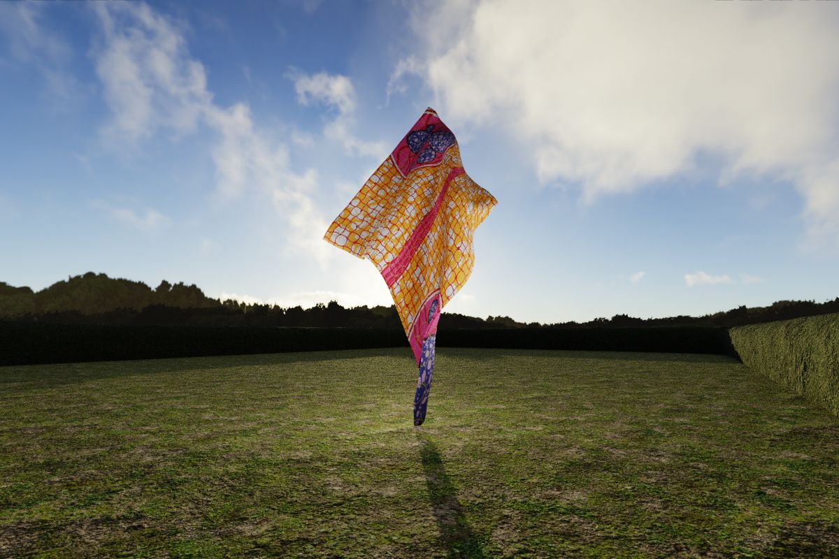 theVOV's virtual presentation of Yinka Shonibare CBE RA's Wind Sculpture VII, as part of Yorkshire Sculpture Park’s digital revival of ‘FABRIC-ATION’ (2016)