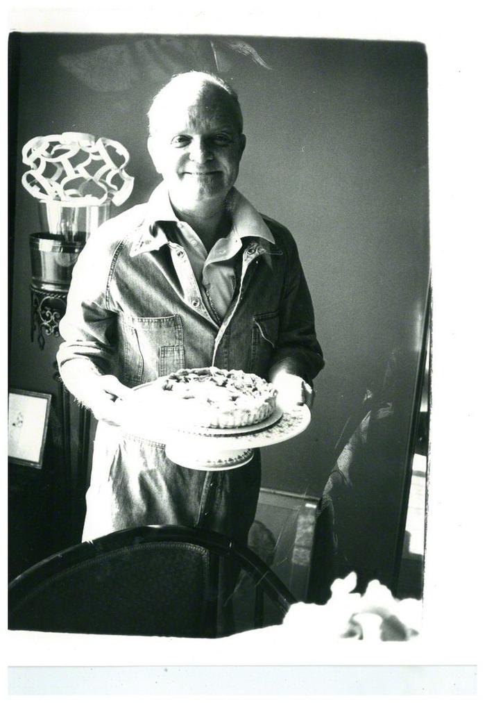 Andy Warhol Truman Capote With The Birthday Cake He Made Widewalls