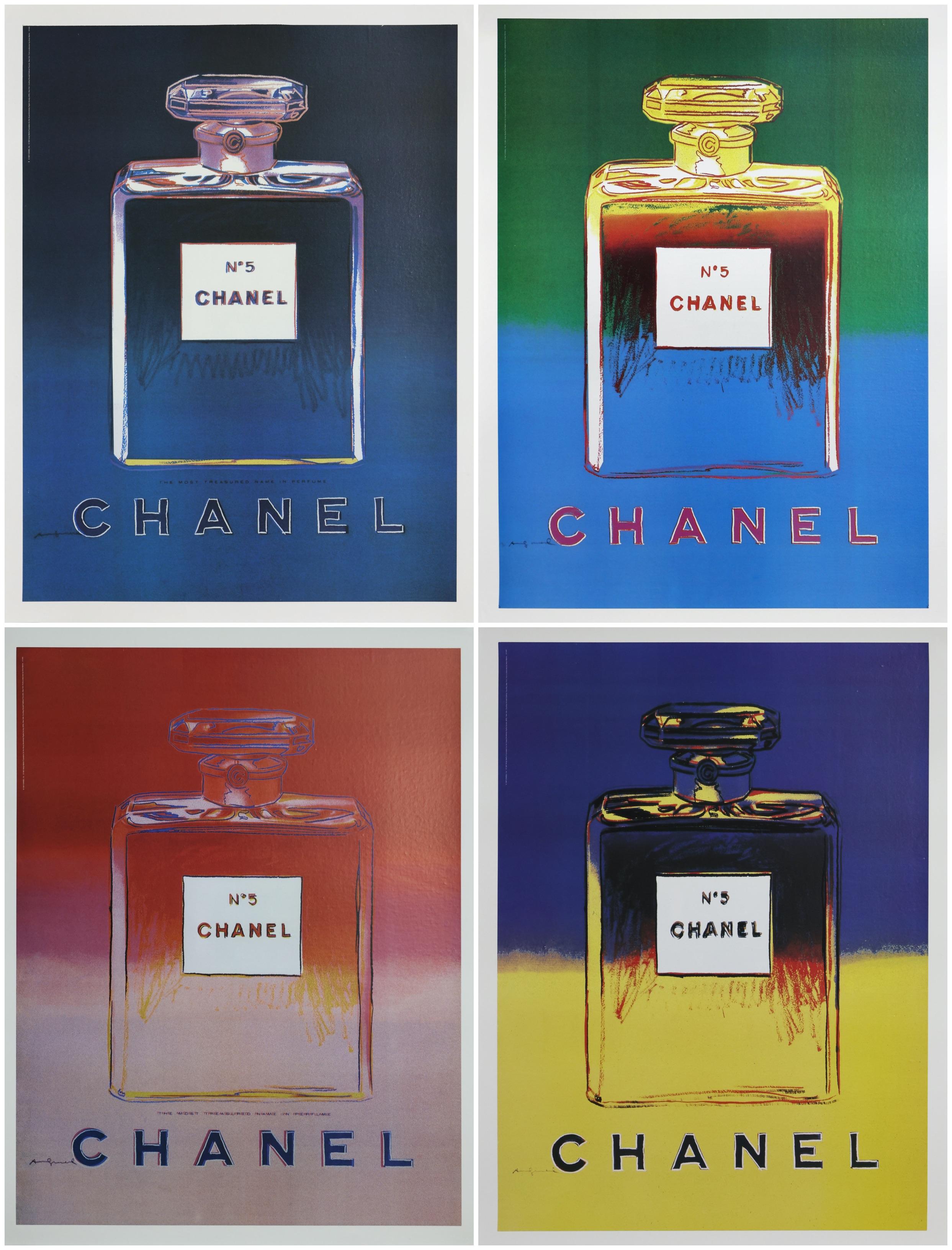 Andy Warhol Chanel No 5 Suite Of Four Posters Widewalls