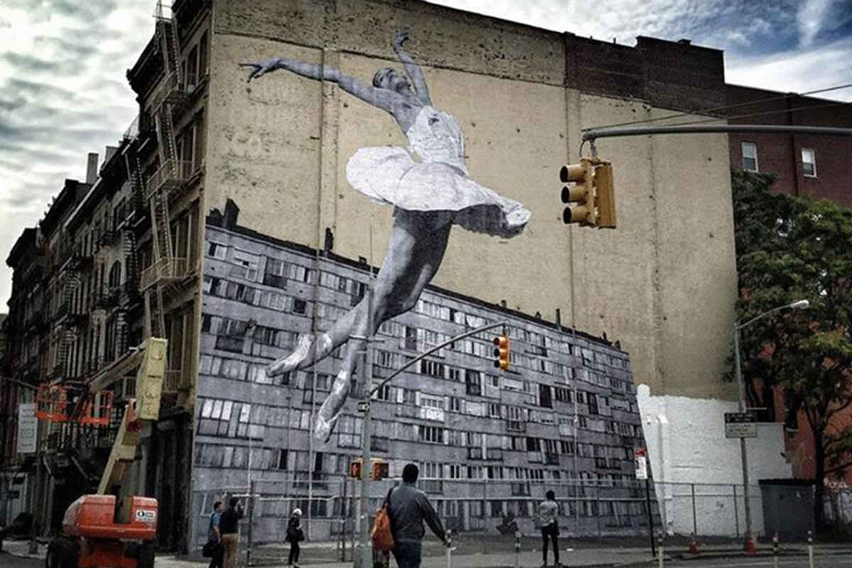 JR mural in New York 2015 Widewalls